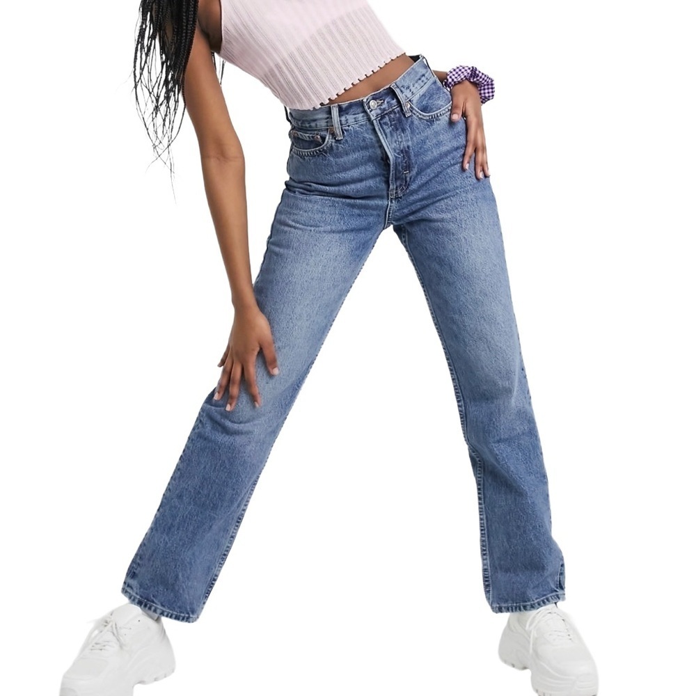 Topshop womens straight leg dad Jean